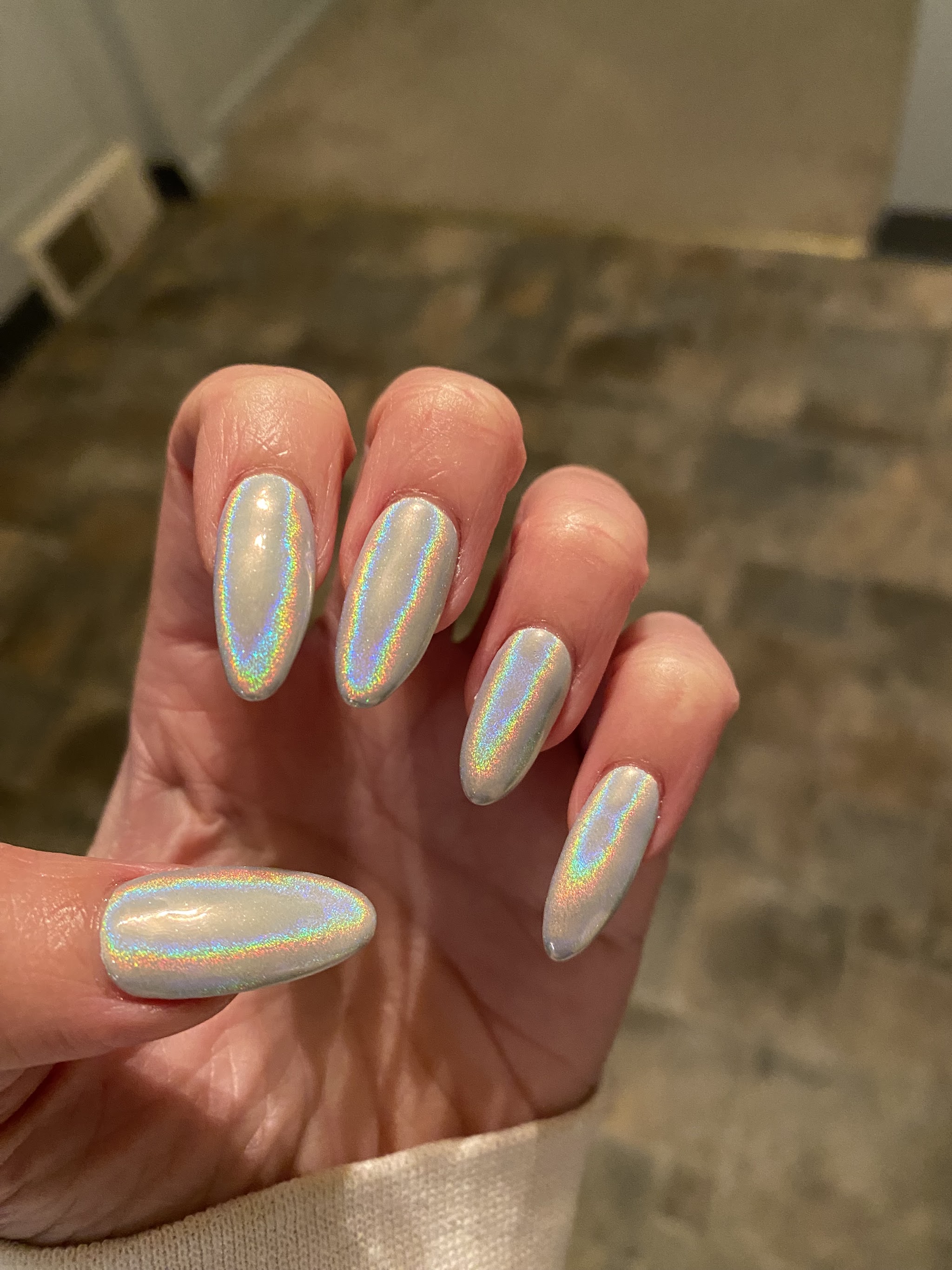 Holographic nail art at I Spa Nails